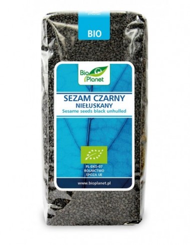 SEZAM CZARNY NIEŁUSKANY BIO 500 g -...