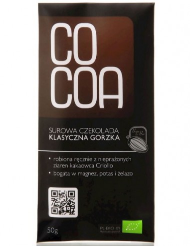 CZEKOLADA SUROWA KLASYCZNA GORZKA BIO...