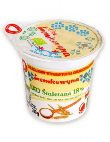 ŚMIETANA 18% BIO 280 g - ŁEMKOWYNA