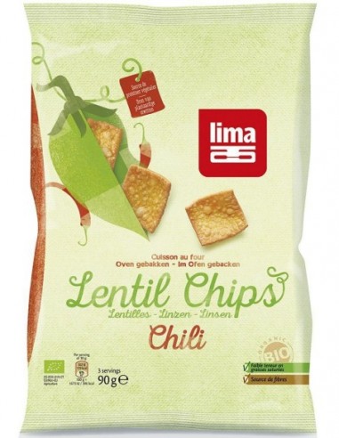 CHIPSY Z SOCZEWICY Z CHILI BIO 90 g -...