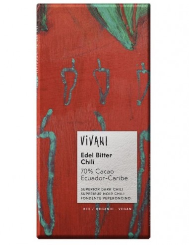 CZEKOLADA GORZKA Z CHILI BIO 100 g -...