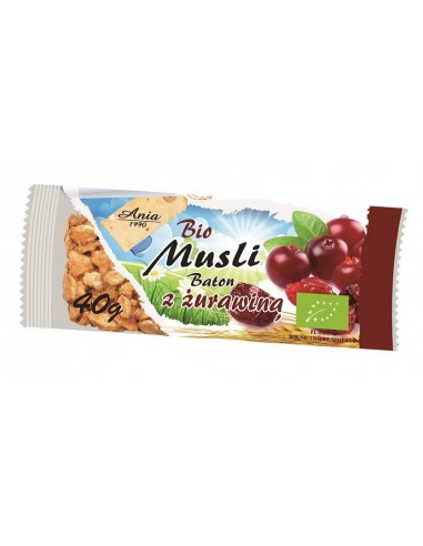 BATON MUSLI Z ŻURAWINĄ BIO 40 g - BIO...
