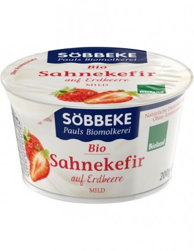 KEFIR KREMOWY Z TRUSKAWKAMI BIO 200 g...