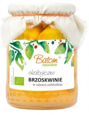 BRZOSKWINIA W ZALEWIE BIO 670 g - BATOM