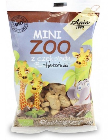 CIASTKA Z CZEKOLADĄ MINI ZOO BIO 100...