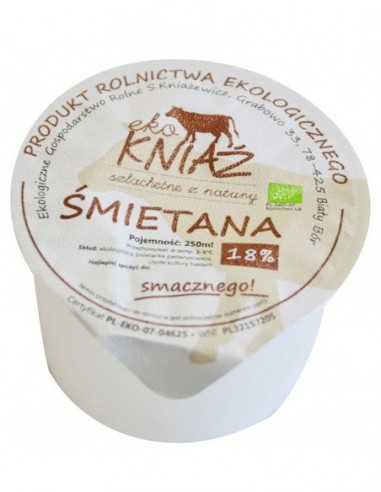 ŚMIETANA 18% BIO 200 ml - EKO KNIAŹ