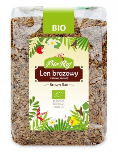 LEN BRĄZOWY (SIEMIĘ LNIANE) BIO 400 g...
