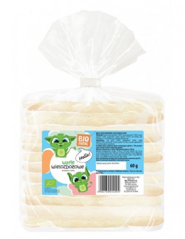 WAFLE WIELOZBOŻOWE BIO 60 g - BIOMINKI