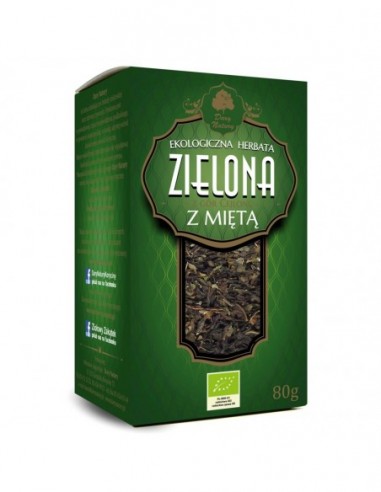 HERBATA ZIELONA Z MIĘTĄ LIŚCIASTA BIO...