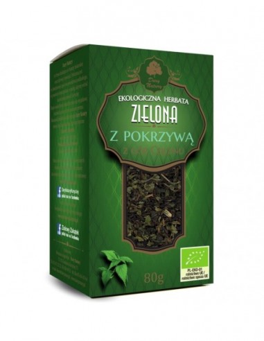 HERBATA ZIELONA Z POKRZYWĄ BIO 80 g -...
