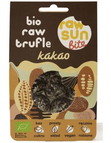 TRUFLE KAKAOWE BIO 105 g - RAW SUN BITE