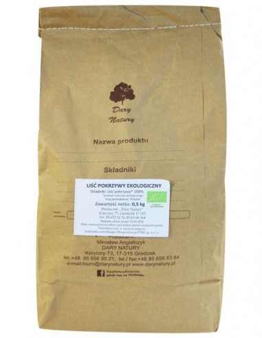 LIŚĆ POKRZYWY BIO 500 g - HORECA...
