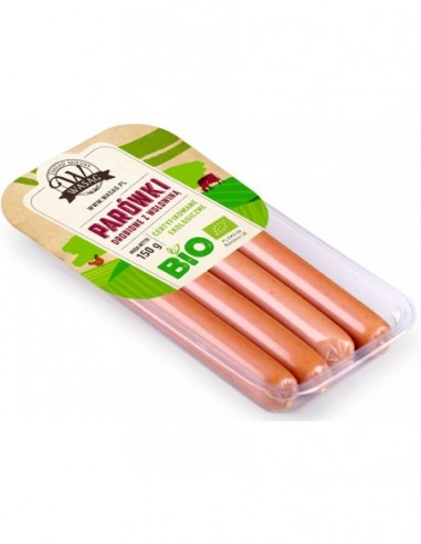 PARÓWKI DROBIOWE Z WOŁOWINĄ BIO 150 g...