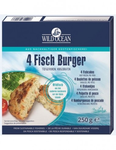 BURGERY RYBNE MROŻONE 250 g - WILD OCEAN