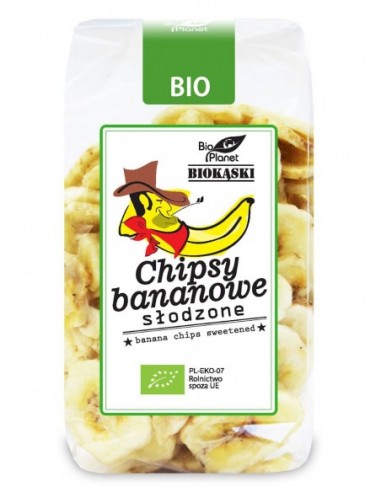 CHIPSY BANANOWE SŁODZONE BIO 150 g -...